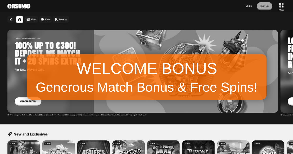 Casumo Bonus Code 2026 - Welcome Bonus Review | USA